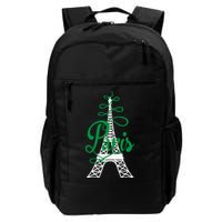 Paris Script Eiffel Tower French France Backpack