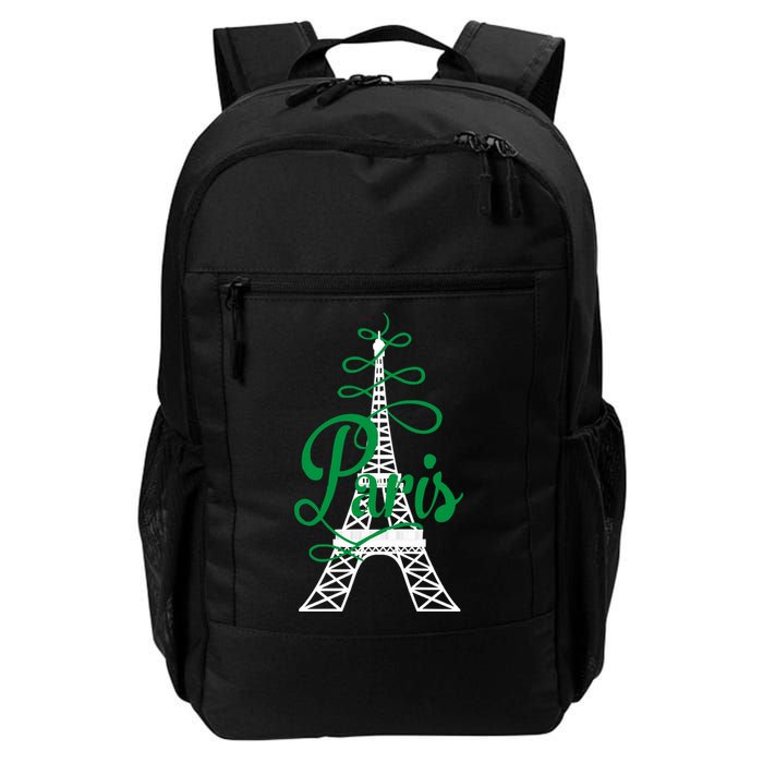 Paris Script Eiffel Tower French France Backpack