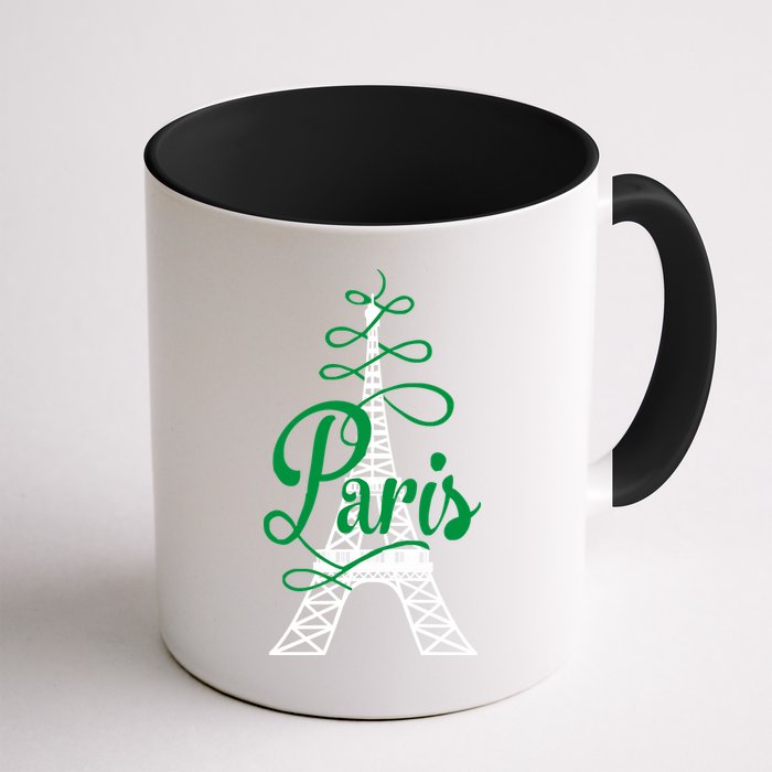 Paris Script Eiffel Tower French France Mug