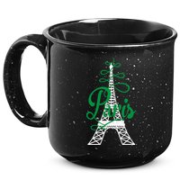 Paris Script Eiffel Tower French France 15oz Campfire Ceramic Mug