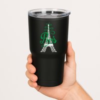 Paris Script Eiffel Tower French France Tumbler