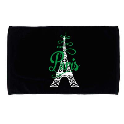 Paris Script Eiffel Tower French France Microfiber Hand Towel