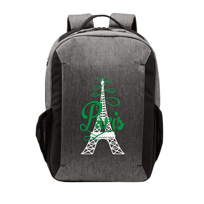 Paris Script Eiffel Tower French France Vector Backpack