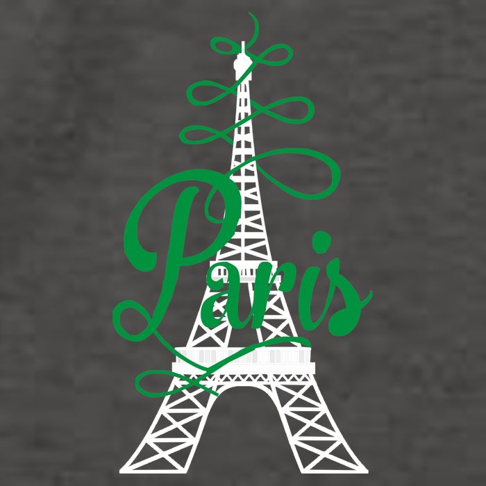 Paris Script Eiffel Tower French France Vector Backpack