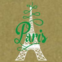 Paris Script Eiffel Tower French France Garment-Dyed Women's Muscle Tee