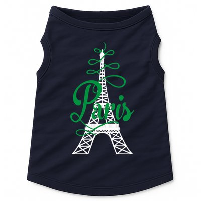Paris Script Eiffel Tower French France Doggie Tank