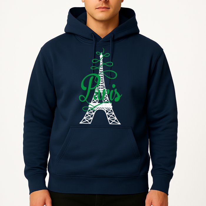 Paris Script Eiffel Tower French France Hoodie