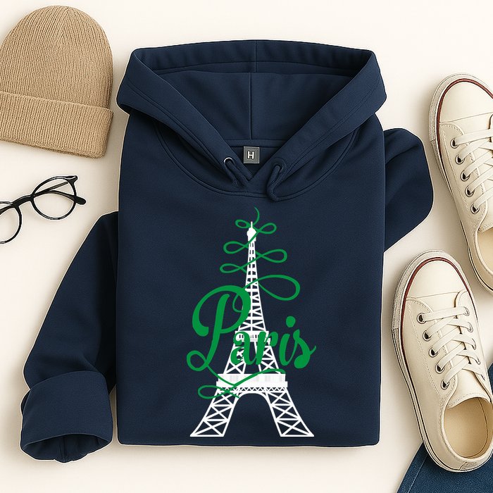 Paris Script Eiffel Tower French France Hoodie