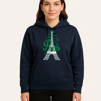 Paris Script Eiffel Tower French France Hoodie