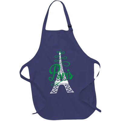 Paris Script Eiffel Tower French France Apron