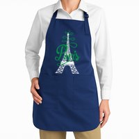 Paris Script Eiffel Tower French France Apron