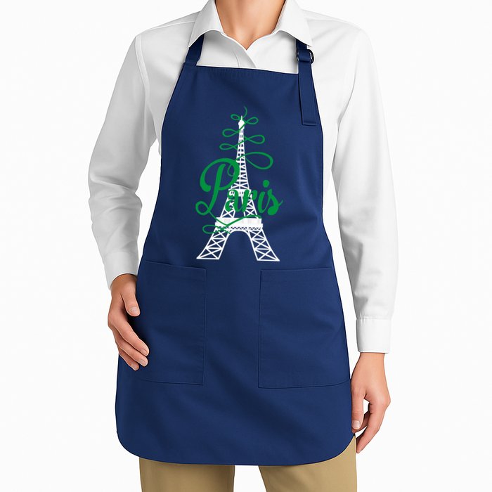 Paris Script Eiffel Tower French France Apron