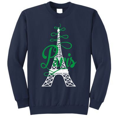 Paris Script Eiffel Tower French France Sweatshirt
