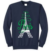 Paris Script Eiffel Tower French France Sweatshirt