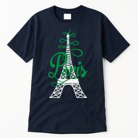 Paris Script Eiffel Tower French France Tall T-Shirt