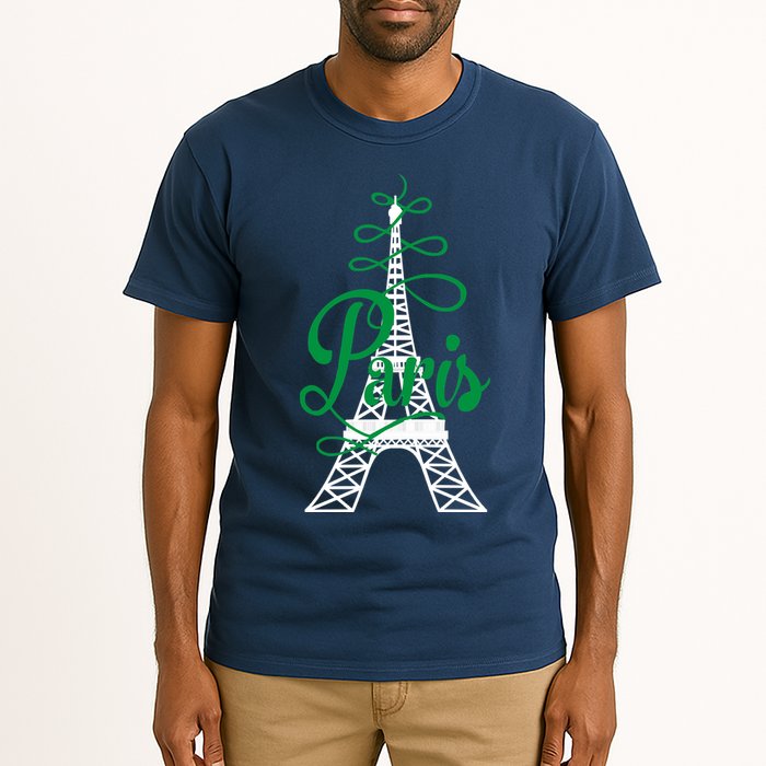 Paris Script Eiffel Tower French France Tall T-Shirt