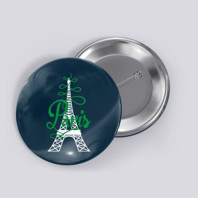 Paris Script Eiffel Tower French France Button