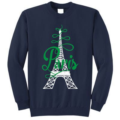 Paris Script Eiffel Tower French France Tall Sweatshirt
