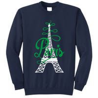 Paris Script Eiffel Tower French France Tall Sweatshirt