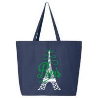 Paris Script Eiffel Tower French France 25L Jumbo Tote