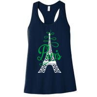 Paris Script Eiffel Tower French France Womens Tank Top