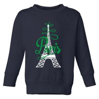 Paris Script Eiffel Tower French France Toddler Sweatshirt