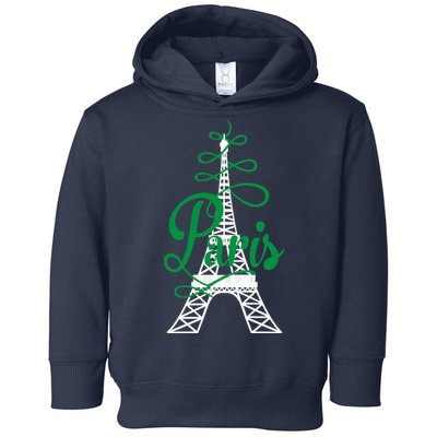 Paris Script Eiffel Tower French France Toddler Hoodie
