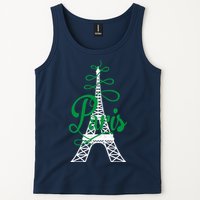 Paris Script Eiffel Tower French France Tank Top