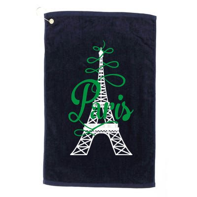 Paris Script Eiffel Tower French France Golf Towel