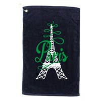 Paris Script Eiffel Tower French France Golf Towel