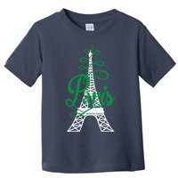 Paris Script Eiffel Tower French France Toddler T-Shirt