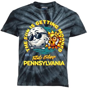 Pennsylvania Solar Eclipse Apr 8 2024 Sun Is Getting Mooned Kids Tie-Dye T-Shirt