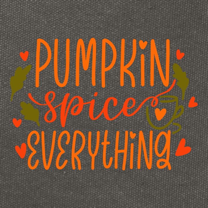 Pumpkin Spice Everything Holiday Festive Cotton Canvas Backpack