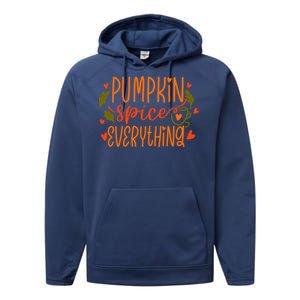 Pumpkin Spice Everything Holiday Festive Performance Fleece Hoodie