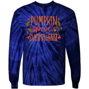 Pumpkin Spice Everything Holiday Festive Tie-Dye Long Sleeve Shirt