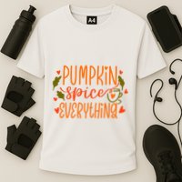 Pumpkin Spice Everything Holiday Festive Cooling Performance Crew T-Shirt