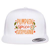 Pumpkin Spice Everything Holiday Festive Flat Bill Trucker Hat