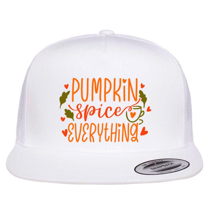 Pumpkin Spice Everything Holiday Festive Flat Bill Trucker Hat