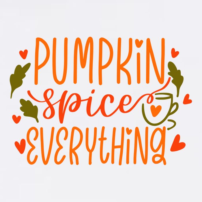 Pumpkin Spice Everything Holiday Festive Flat Bill Trucker Hat