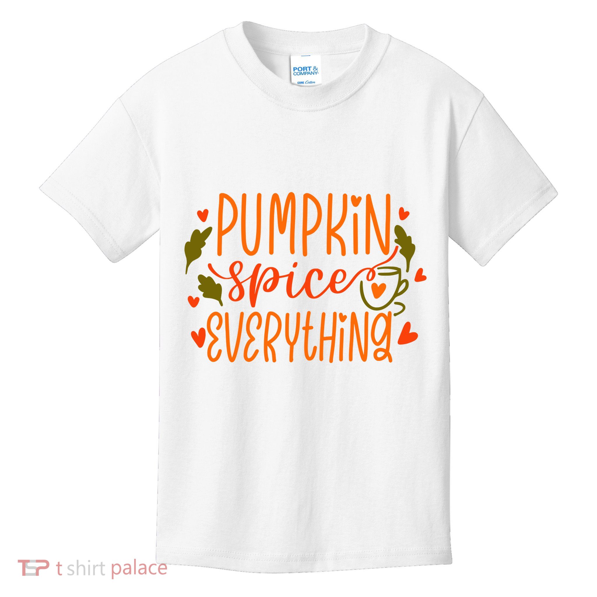 Pumpkin Spice Everything Holiday Festive Kids T-Shirt