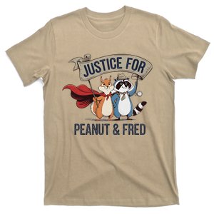 Peanut Squirrel & Fred Raccoo Justice For Peanut Wanted T-Shirt