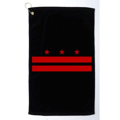 Patriotic State Flag Of Washington Dc Cool Gift Platinum Collection Golf Towel