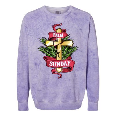 Palm Sunday Funny Gift Colorblast Crewneck Sweatshirt