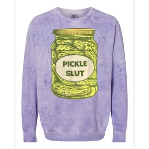 Pickle Slut Funny Canned Pickles Colorblast Crewneck Sweatshirt