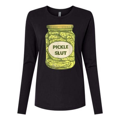 Pickle Slut Funny Canned Pickles Womens Cotton Relaxed Long Sleeve T-Shirt