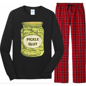 Pickle Slut Funny Canned Pickles Long Sleeve Pajama Set