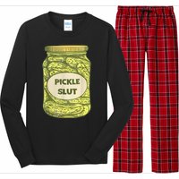 Pickle Slut Funny Canned Pickles Long Sleeve Pajama Set