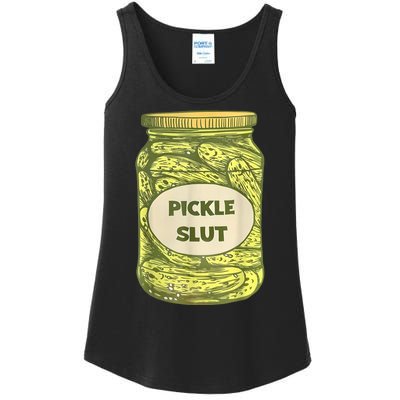 Pickle Slut Funny Canned Pickles Ladies Essential Tank