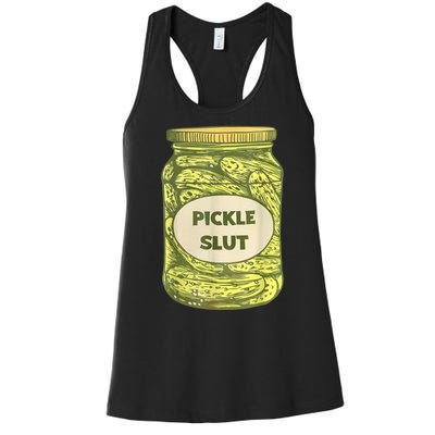 Pickle Slut Funny Canned Pickles Women's Racerback Tank