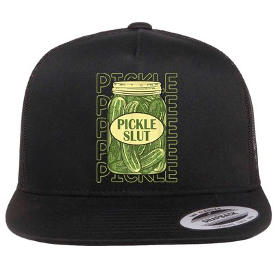 Pickle Slut Funny Pickle Slut Who Loves Pickles Flatbill Hat